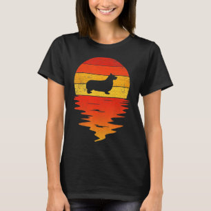 Vintage Retro Sunset Corgi Corgi T-Shirt