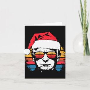Vintage Retro Sunset Donald Trump Sungles Xmas Men Card