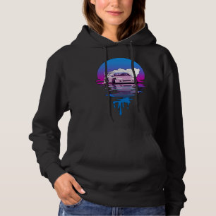 Vintage Retro Sunset Drifting Car Hoodie