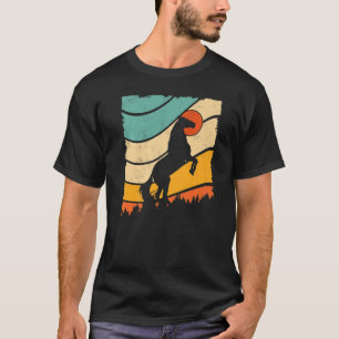 Vintage Retro Sunset Horse Wild Animal Wild Horses T-Shirt