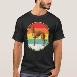 Vintage Retro Sunset Italian Greyhound Dog T-Shirt