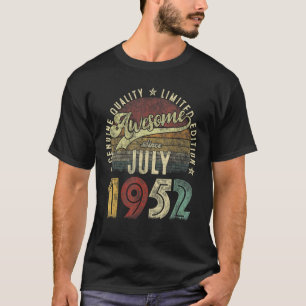 Vintage Retro Sunset July 1952 80th Birthday 80 Ye T-Shirt