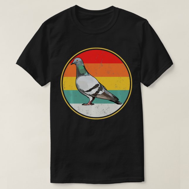 Vintage Retro Sunset Pigeon Bird Pullover  (Design Front)