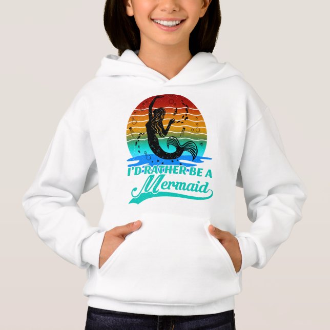Vintage Retro Sunset Rather Be A Mermaid (Front)