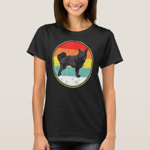 Vintage Retro Sunset Schipperke Dog T-Shirt