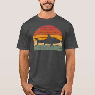 Vintage Retro Sunset Shark Silhouette Sweatshirt T-Shirt