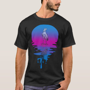 Vintage Retro Sunset Shoebill T-Shirt