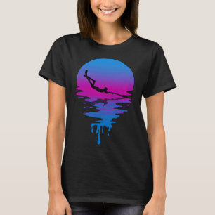 Vintage Retro Sunset Spearfishing T-Shirt
