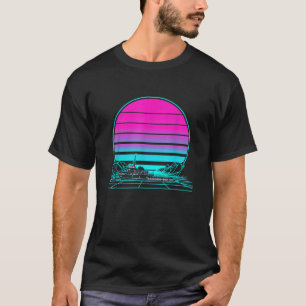Vintage Retro Sunset Tugboat T-Shirt