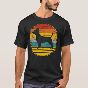 Vintage Retro Sunset With Chihuahua Dog Shadow T-Shirt