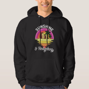 Vintage Retro Sunshine And Hedgehogs Hedgie Girl P Hoodie