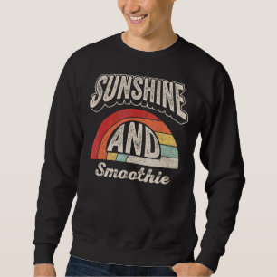 Vintage Retro Sunshine And Smoothie Summer Sweatshirt