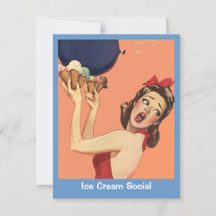 Vintage Retro Surprise Birthday Party Invitations