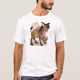 Vintage Retro Sweet Little Donkey Valentine's Day T-Shirt