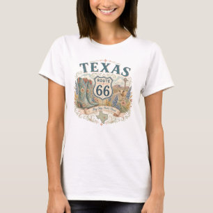 Vintage Retro Texas Mother Road Boots Apparel T-Shirt