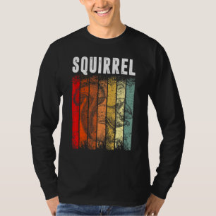 Vintage Retro Theme Squirrel Cute Pet Animal T-Shirt