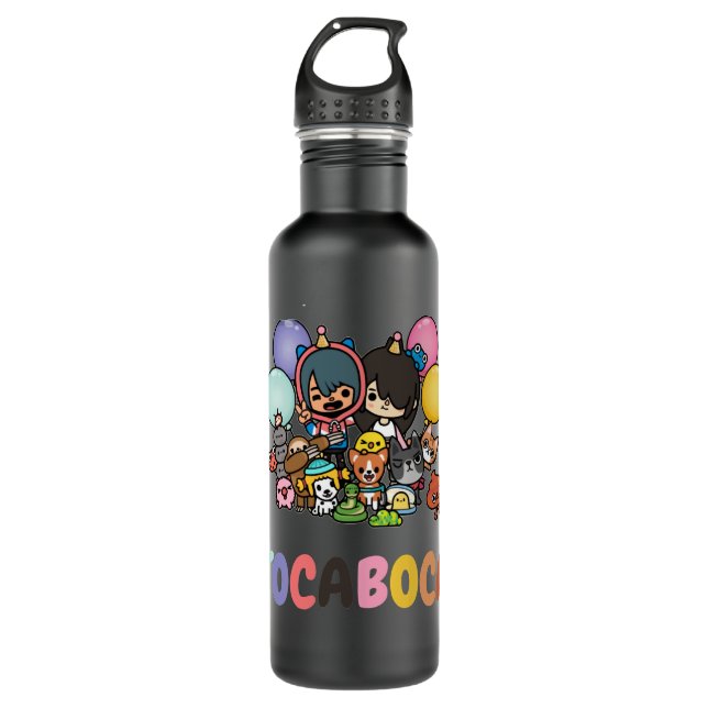 Vintage Retro Toca App Development Boca Studio Gif 710 Ml Water Bottle (Front)