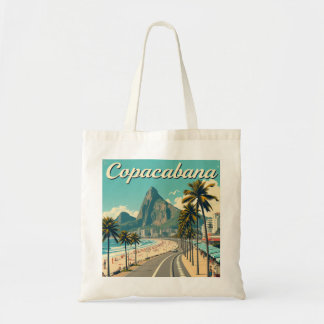 Vintage Retro Travel - Copacabana Beach Tote Bag