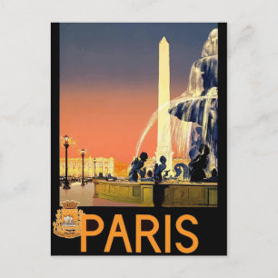 Vintage retro travel postcard France Paris