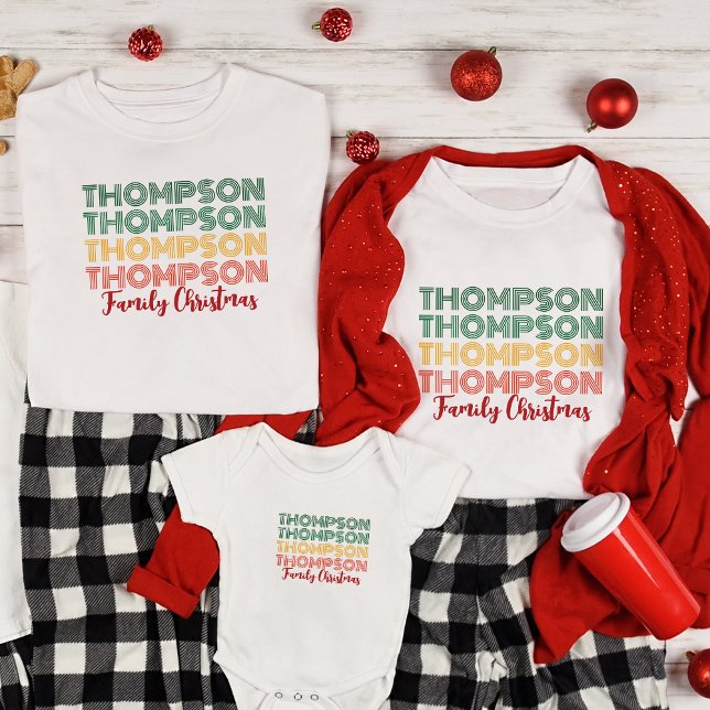 Vintage Retro Trendy Christmas Matching Family T-Shirt (Creator Uploaded)