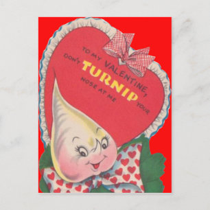 Vintage Retro Turnip Valentine Card