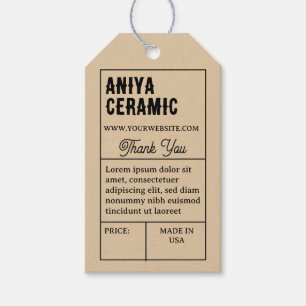 Vintage Retro Typography Product Price Hang Tag