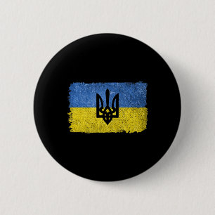 Vintage Retro Ukraine Ukrainian Flag Pride Patriot 6 Cm Round Badge