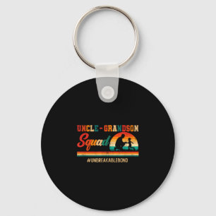Vintage retro uncle grandson squad father's day key ring