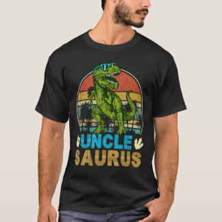 Vintage Retro Unclesaurus Dinosaur Trex T-Shirt