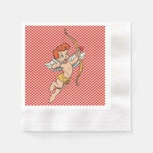 Vintage/retro Valentine's day cupid Napkin