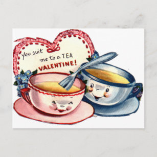 Vintage Retro Valentine's Day Holiday Postcard