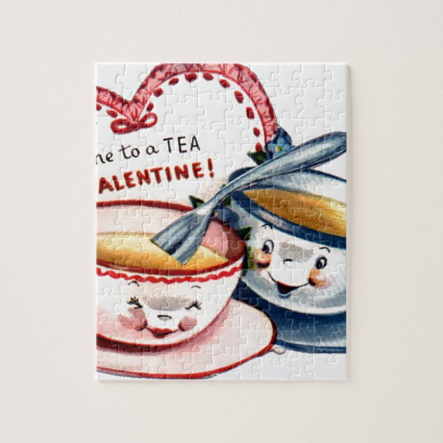 Vintage Retro Valentine's Day Jigsaw Puzzle (Vertical)