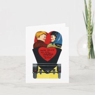 Vintage Retro Valentine's Day, Love and Romance Holiday Card