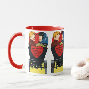 Vintage Retro Valentine's Day, Love and Romance Mug