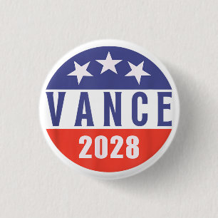 Vintage Retro Vance 2028 for President Election  3 Cm Round Badge