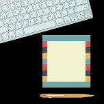 Vintage & Retro Vibe Horizontal Stripes Notepad<br><div class="desc">This fashionable notepad is perfect for those who want to add a little bit of retro style, and vintage vibe to their daily routine. The unique horizontal stripe design is accented by colourful block prints, making it both stylish and functional. The perfect accessory for any desk or workspace, this notepad...</div>