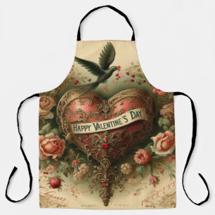 Vintage/retro/Victorian Valentine's day heart Apron