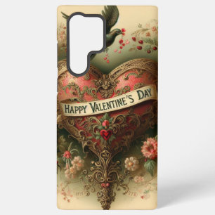 Vintage/retro/Victorian Valentine's day heart Samsung Galaxy Case