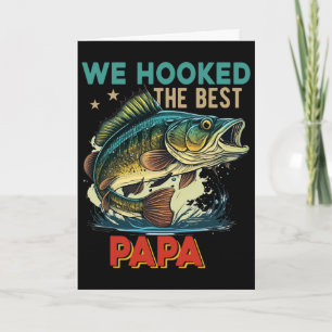 Vintage Retro We Hooked The Best Papa Father's Day Card