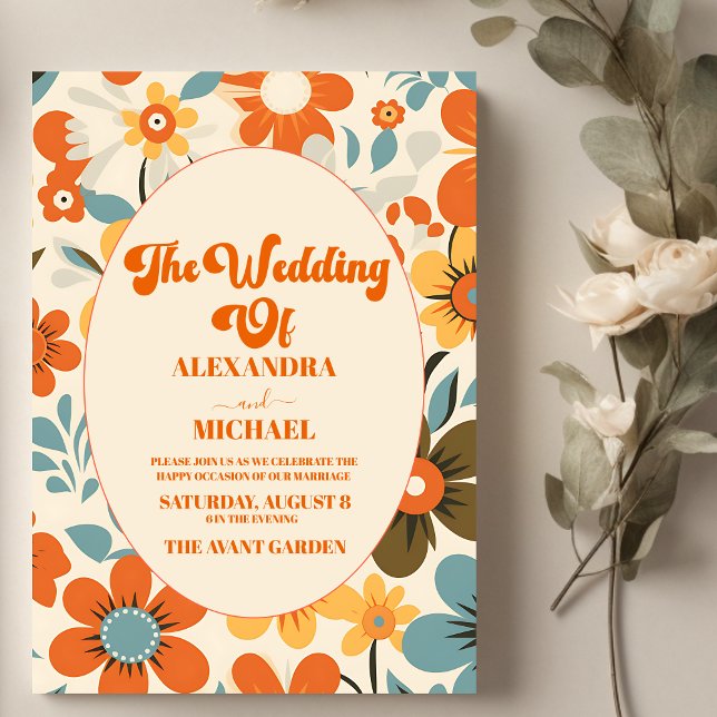 Vintage Retro Wedding  Invitation (Creator Uploaded)