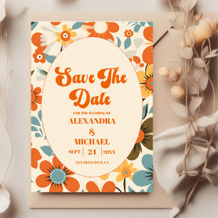 Vintage Retro Wedding  Save The Date