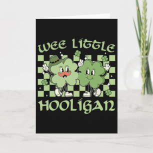 Vintage Retro Wee Little Hooligan Groovy St Patric Card