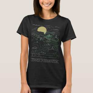 Vintage Retro West Virginia Seneca Rocks New River T-Shirt