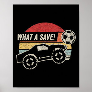 Vintage Retro What A Save! Rocket Rc Soccer Car Ga Poster
