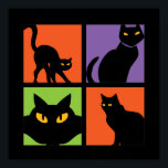 Vintage Retro Witch Black Cat Halloween Pop Art Poster<br><div class="desc">Vintage and Retro Witches Black Cats Halloween Pop Art. Funny Halloween costume design to wear when you go Trick or Treat. This creepy and freaky merchandise is great for a spooky night Halloween party with scary ghost or horror movie theme. Go well with your Halloween decoration of Jack O Lantern...</div>