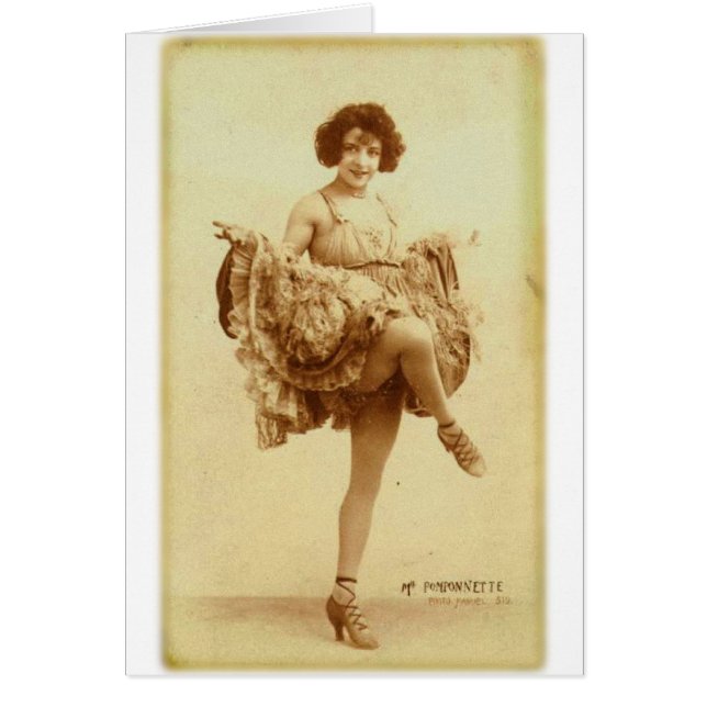Vintage Retro Women French Can-Can Dancer Woman (Front)
