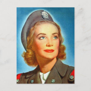 Vintage Retro Women Military U.S. Nurse Corp Postcard