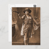 Vintage Retro Women Sideshow Elly De Sarto Postcard (Front/Back)