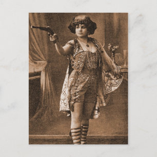Vintage Retro Women Sideshow Elly De Sarto Postcard