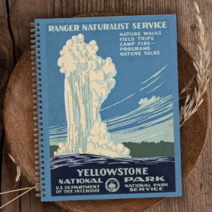 Vintage Retro Yellowstone National Park Travel Notebook